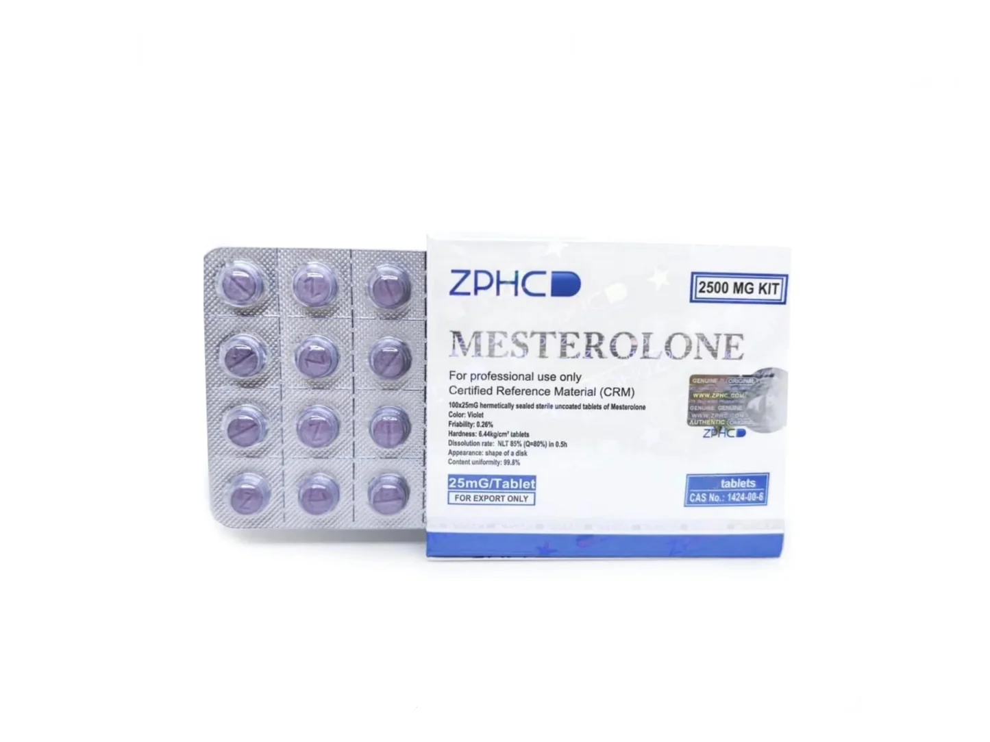 ZPHC Mesterolone (Proviron) 25mg 50mg, 50tabs - Image 2
